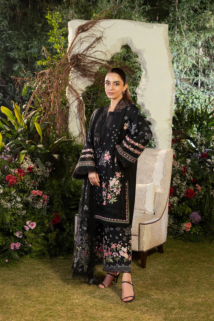 SOBIA NAZIR Black Pure Organza (AY0004)